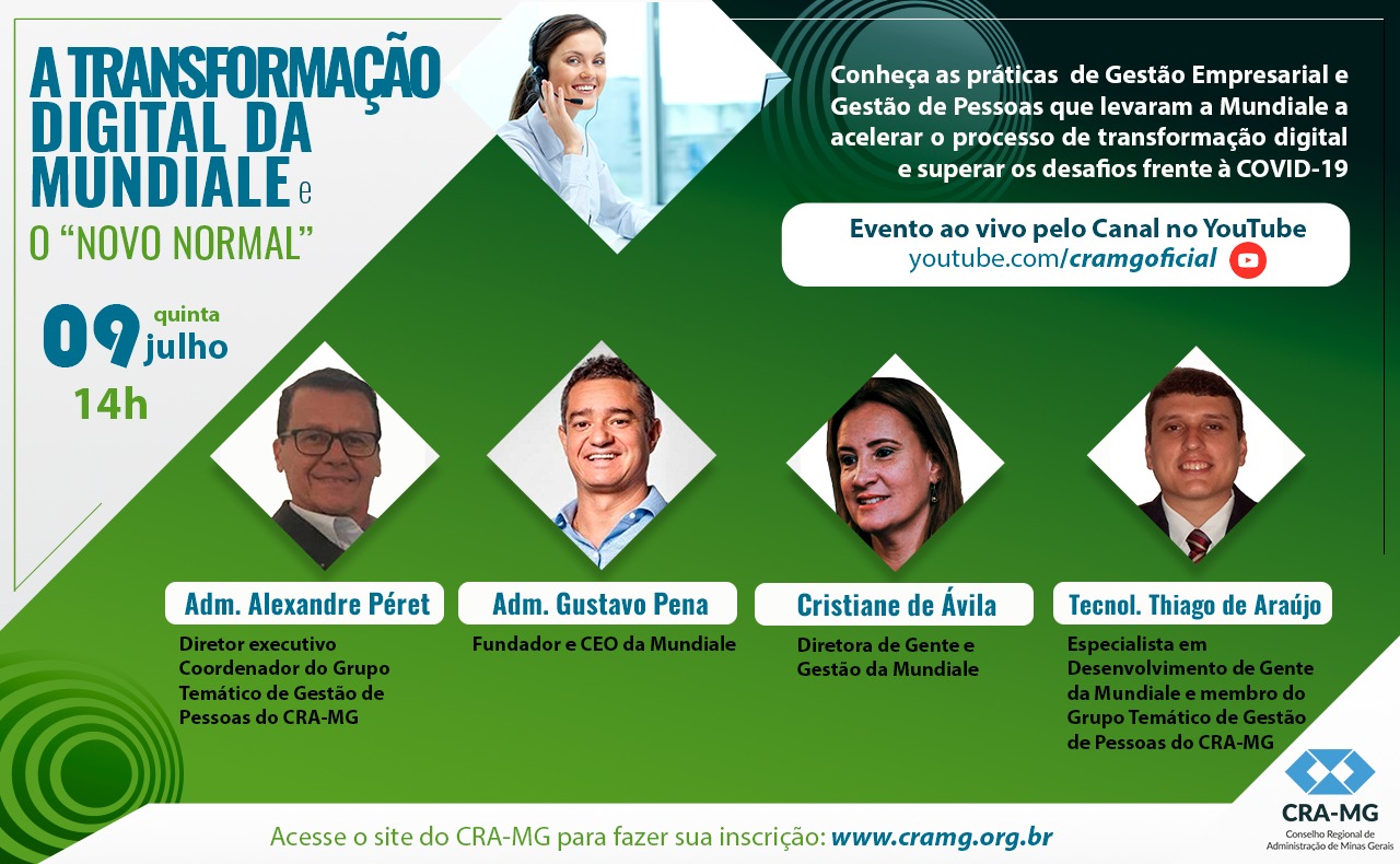 Read more about the article Transformação digital da Mundiale será tema de webinar do CRA-MG