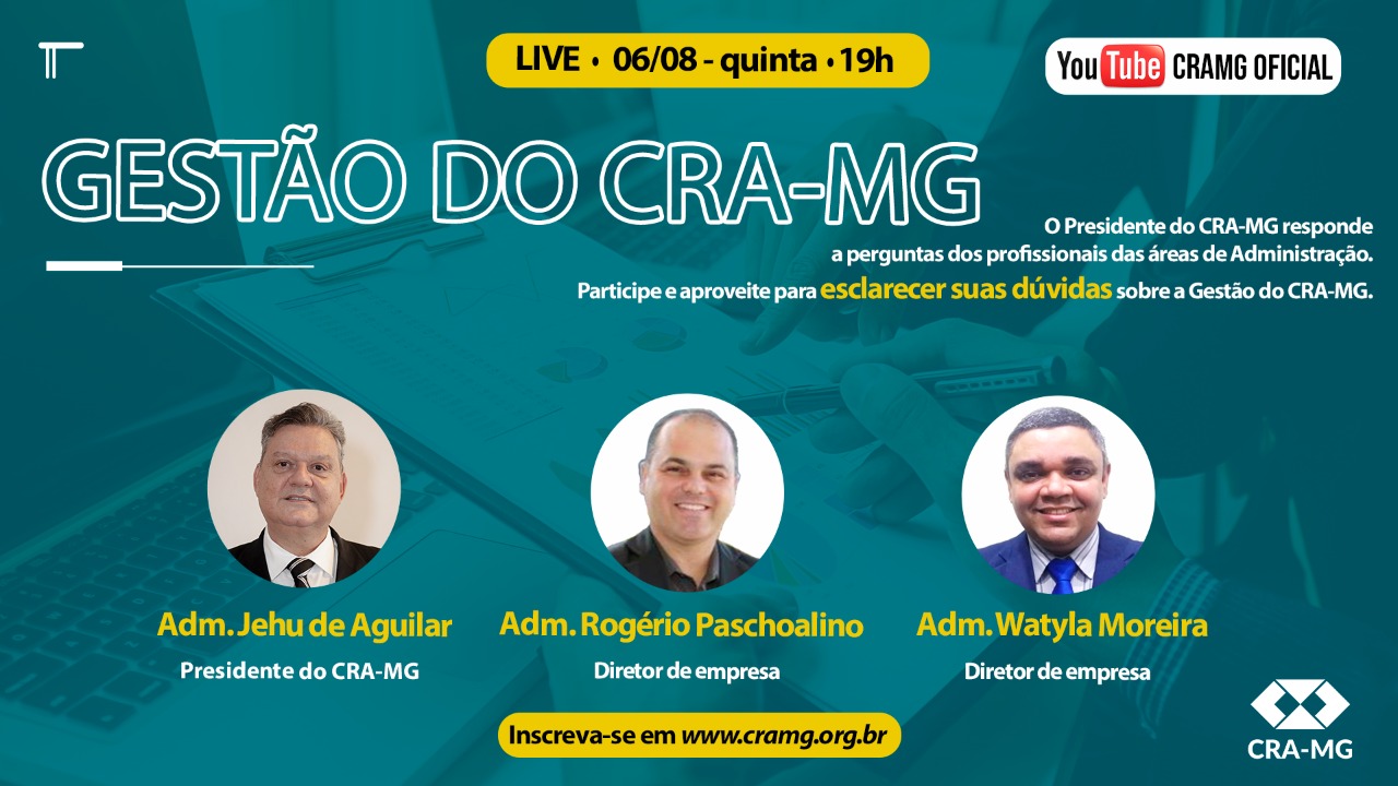 Read more about the article Live responderá perguntas sobre a Gestão do CRA-MG